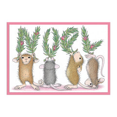 Set de tampons en caoutchouc Noel Cling de la collection House-Mouse Holiday-4