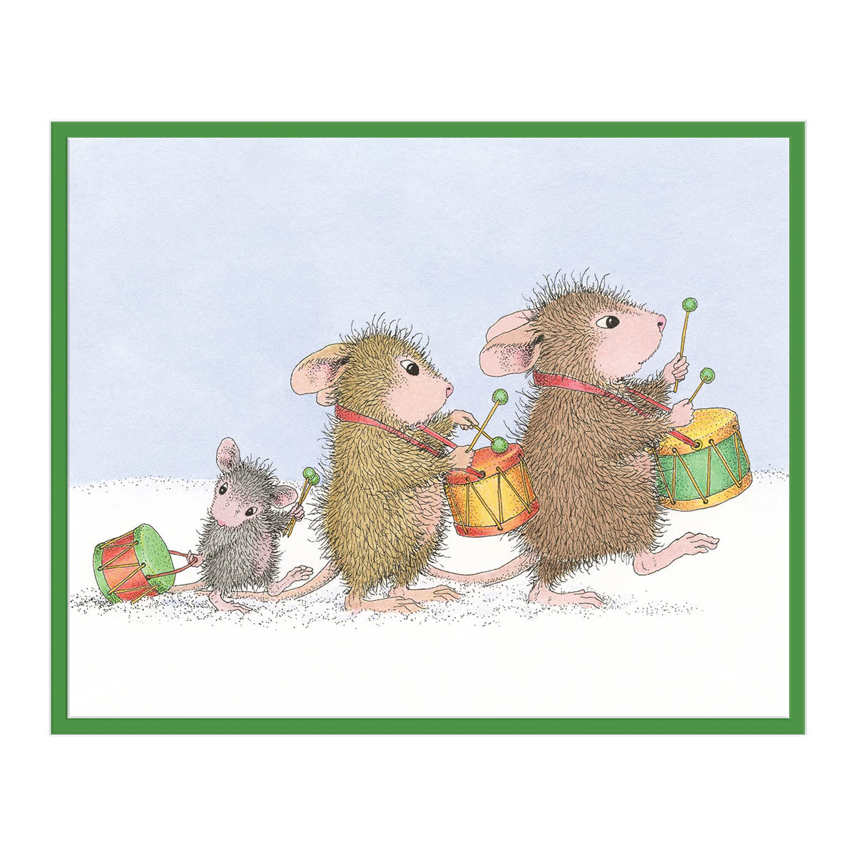 Drummer Mice Cling Rubber Stamp Set from the House-Mouse Holiday Collection-4
