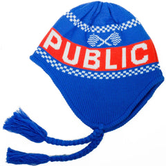 Public Snowboards 'Racer' Ear Flap Beanie - Blue-1