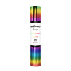Teckwrap Metallic Chrome HTV- Rainbow Stripes | Durable, Easy-to-Use, and Multi-Purpose!-1