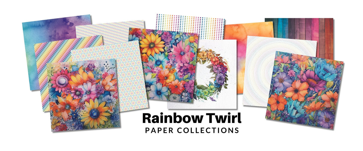 Rainbow Twirl 12x12 Paper Collection 30429-11