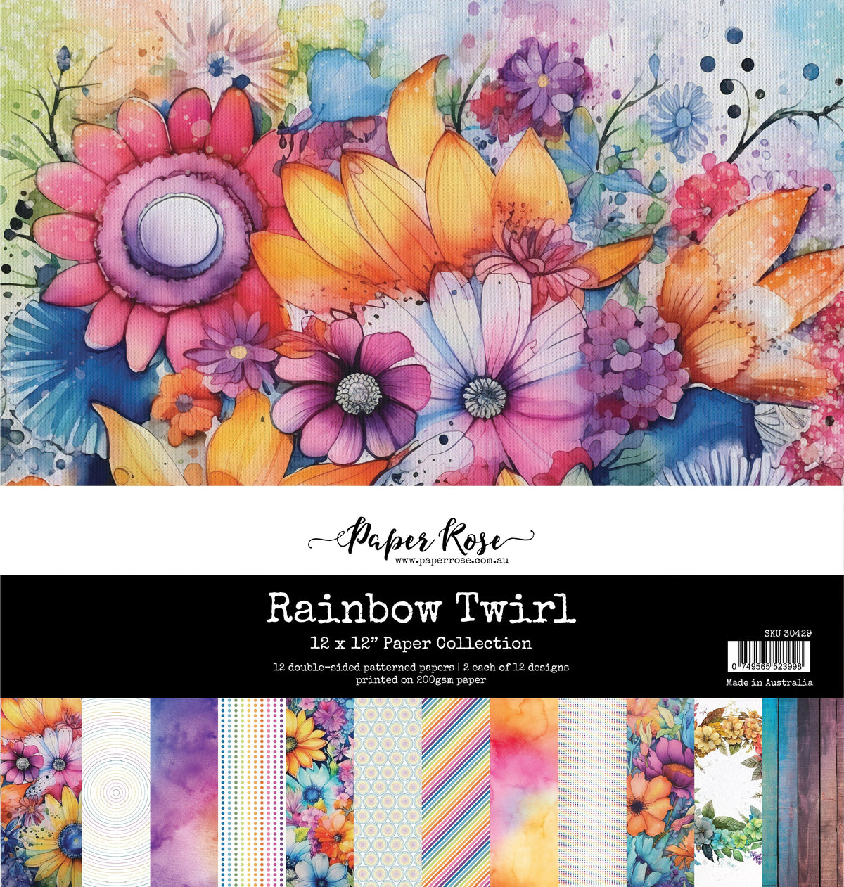 Rainbow Twirl 12x12 Paper Collection 30429-1