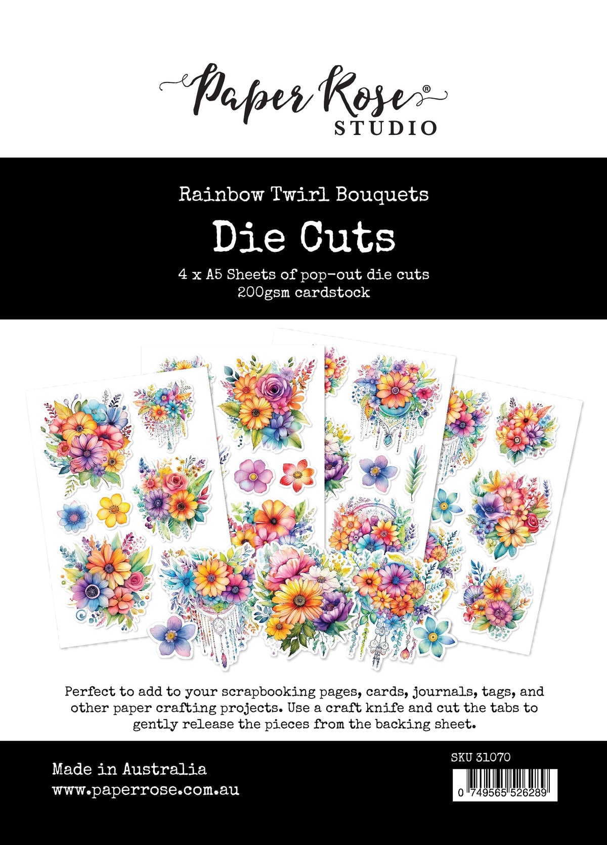 Rainbow Twirl Bouquets Die Cuts 31070-1