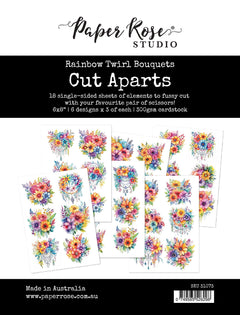 Rainbow Twirl Bouquets Cut Aparts Paper Pack 31073-1