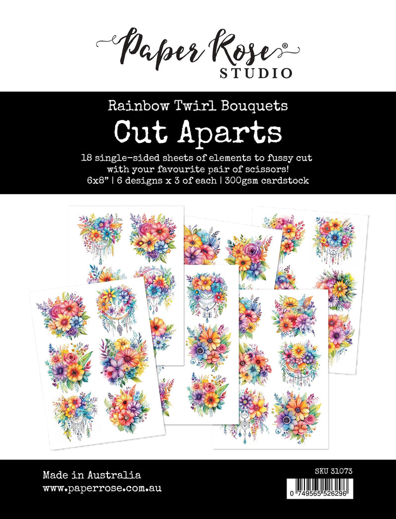 Rainbow Twirl Bouquets Cut Aparts Paper Pack 31073-1