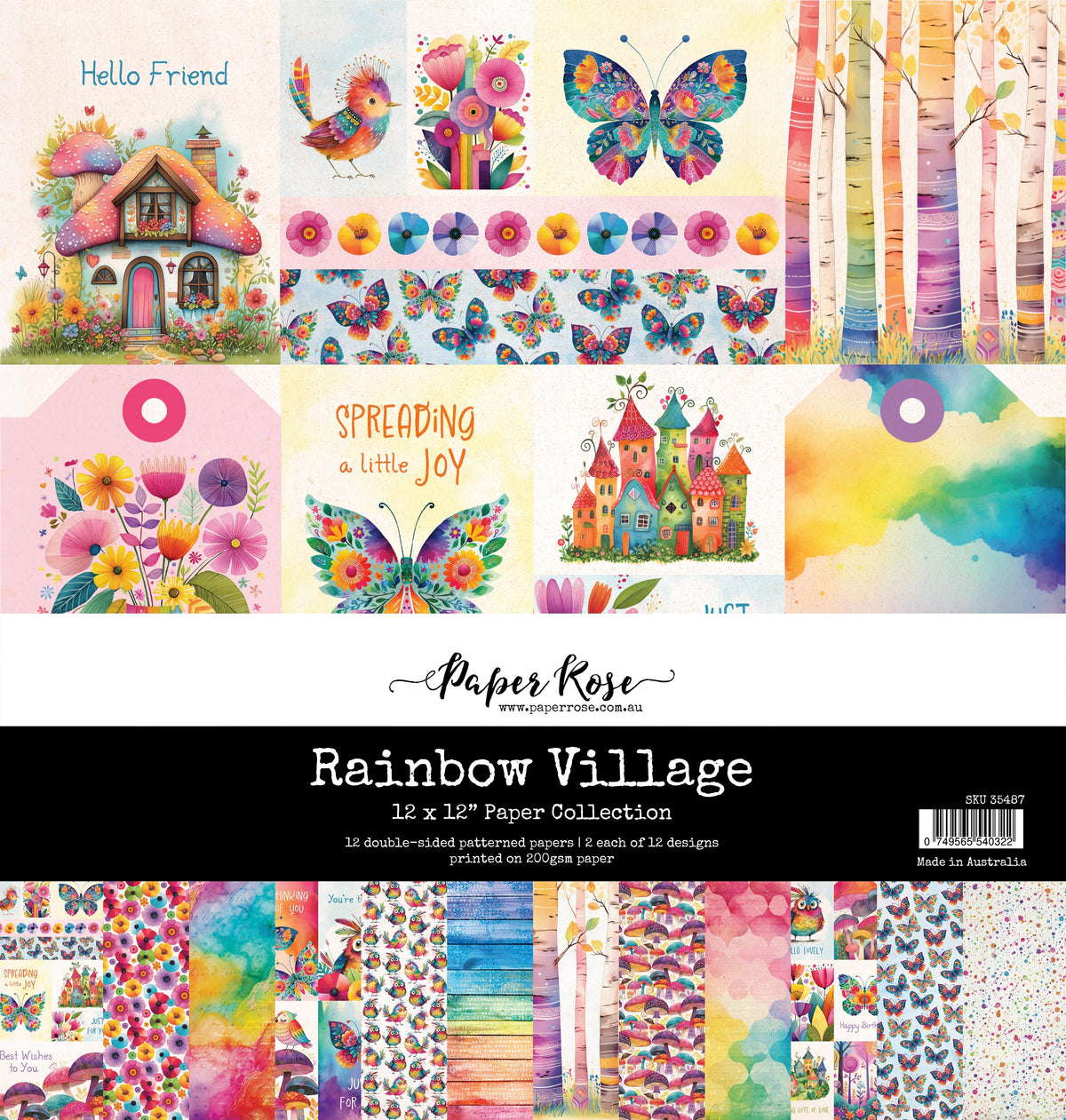 Rainbow Village 12x12 Paper Collection 35487-1