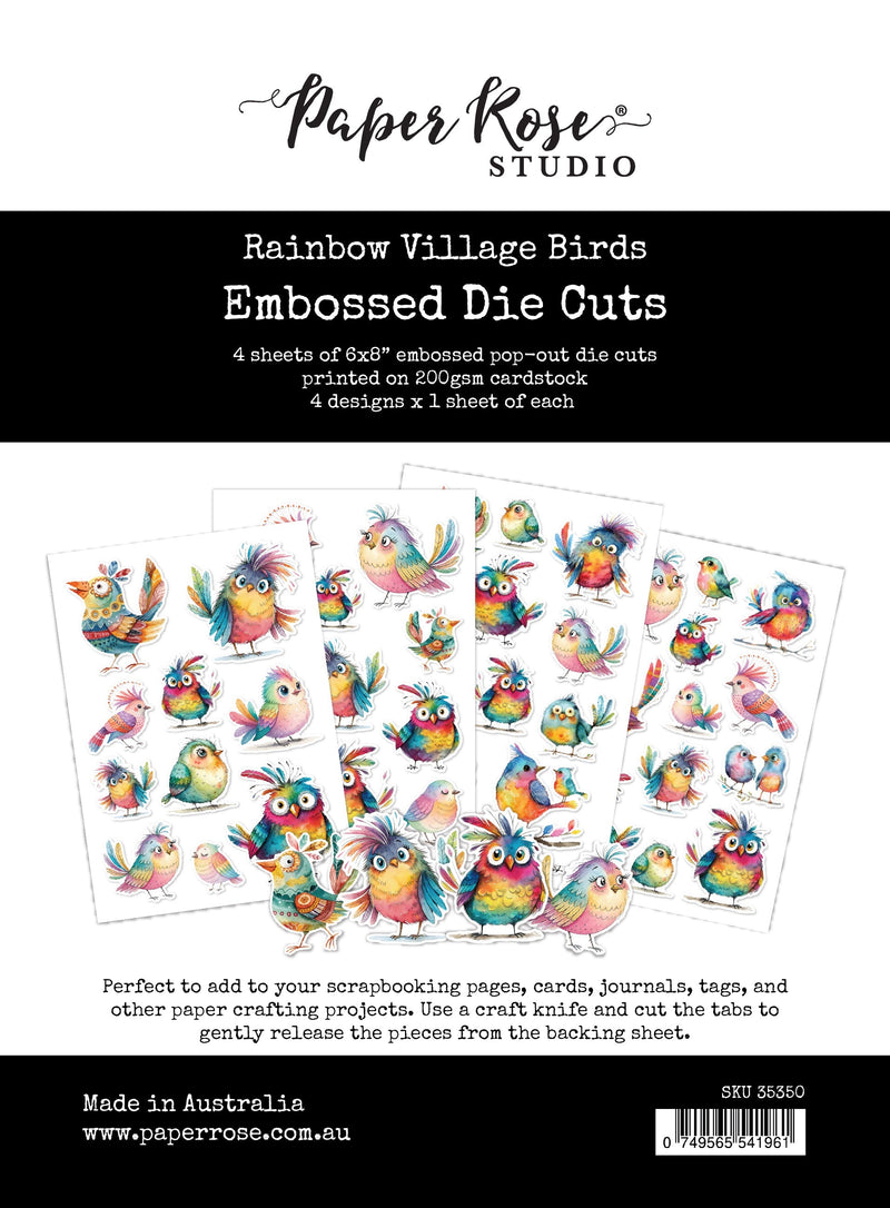 Rainbow Village Birds Embossed Die Cuts 35350-1