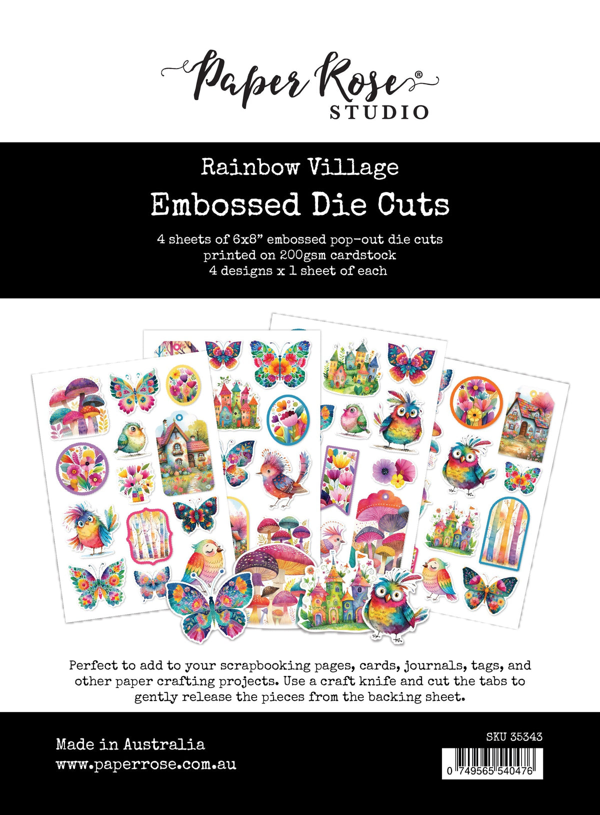Rainbow Village Embossed Die Cuts 35343-1