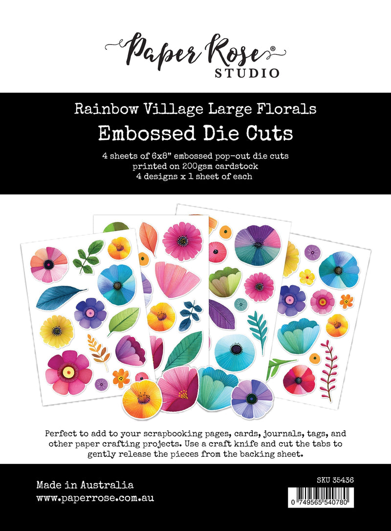 Rainbow Village Large Floral Embossed Die Cuts 35436-1