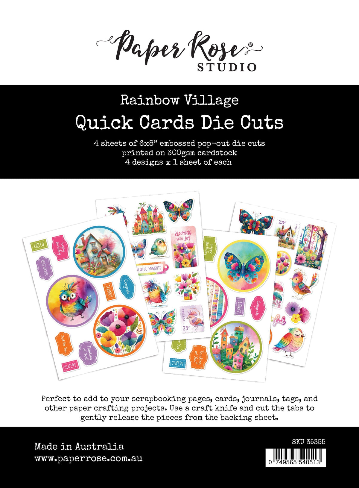 Rainbow Village Quick Card Die Cuts 35355-1