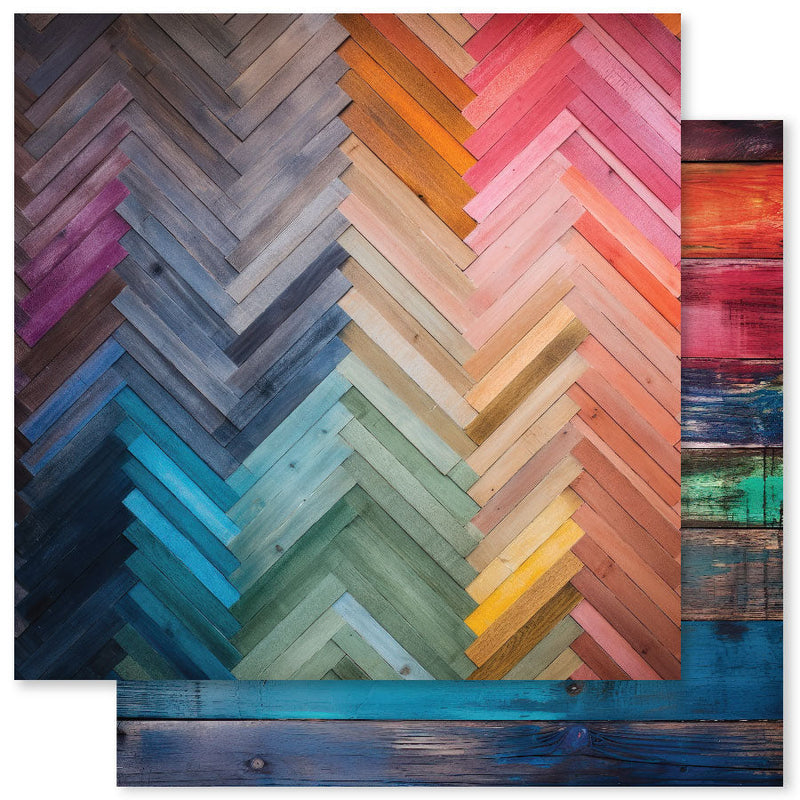 Collection de papiers Rainbow Wood 6x6 31040-6