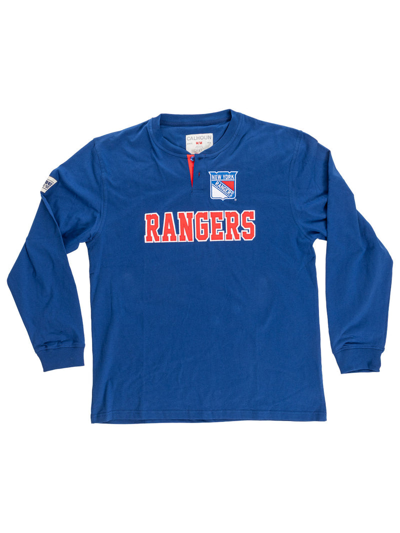 New York Rangers Long Sleeve Henley-4