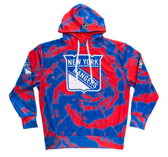 New York Rangers NHL Tie Dye Sublimation Pullover Hoodie-6
