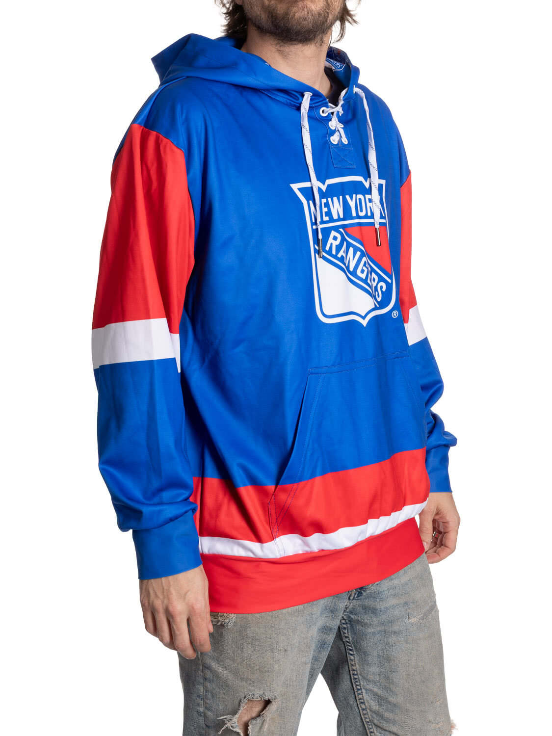 New York Rangers Hockey Lace Hoodie-3