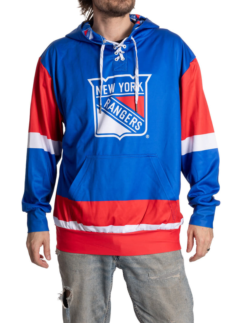 New York Rangers Hockey Lace Hoodie-1