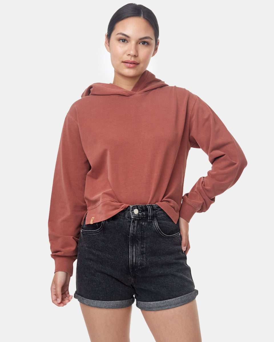 French Terry Cropped Hoodie-2