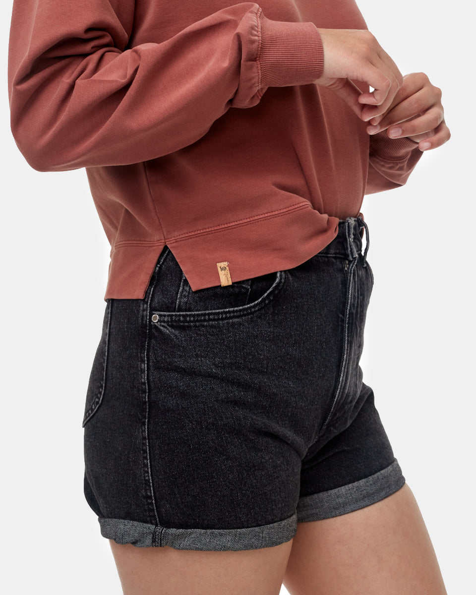 French Terry Cropped Hoodie-3