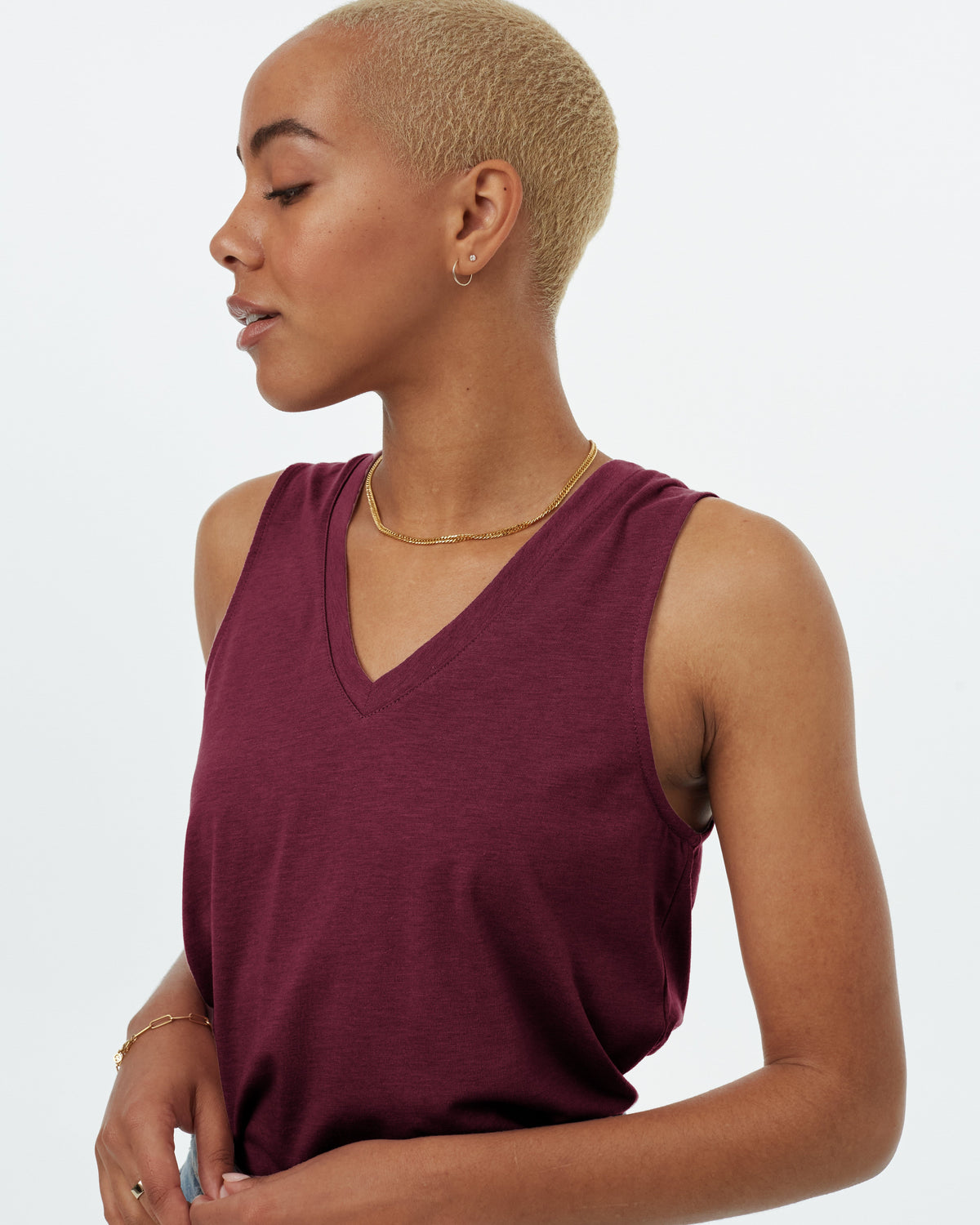 TreeBlend V-Neck Tank-5