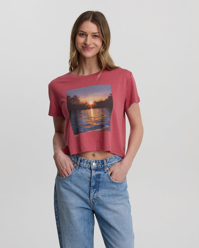 Lake View Crop T-Shirt-1