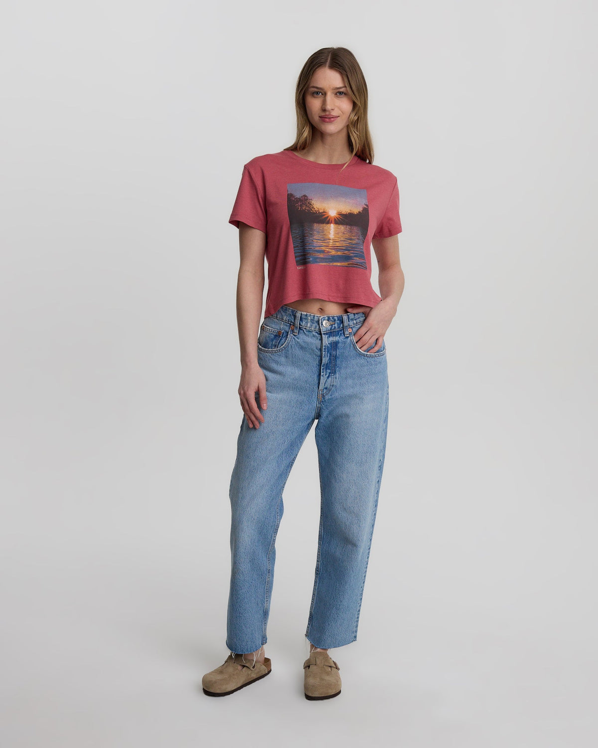 Lake View Crop T-Shirt-4