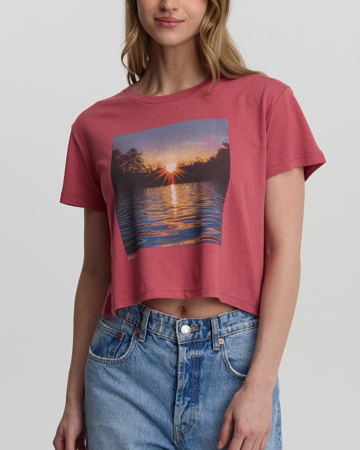 Lake View Crop T-Shirt-5