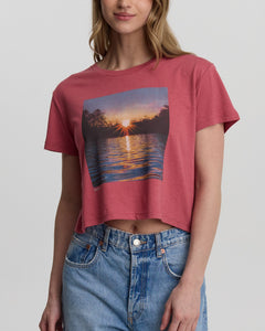 Lake View Crop T-Shirt-5