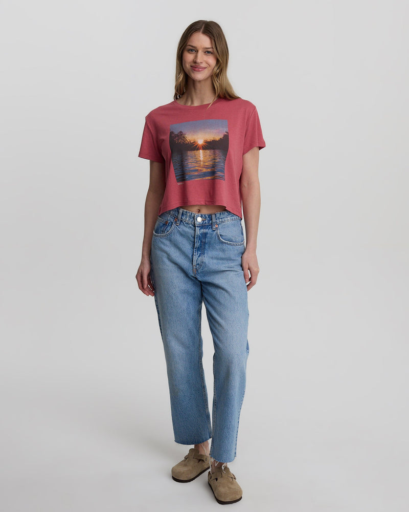 Lake View Crop T-Shirt-2