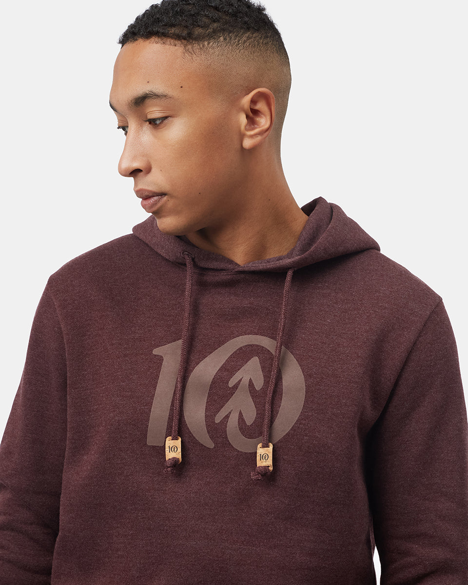 Flocked Logo Hoodie-5