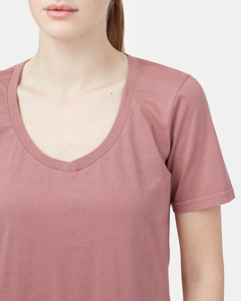 Natural Dye V-Neck T-Shirt-2
