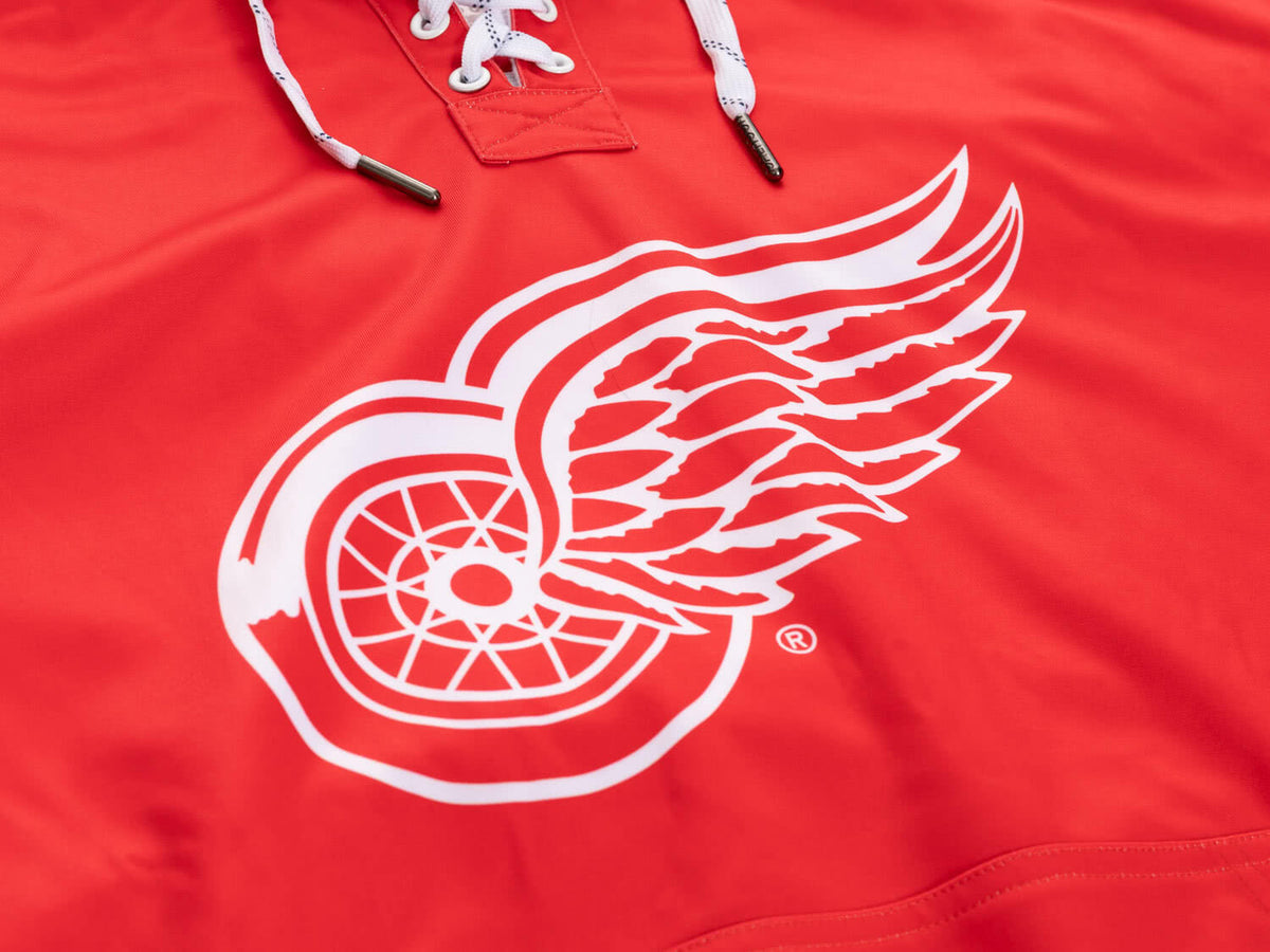 Detroit Red Wings Hockey Lace Hoodie-3
