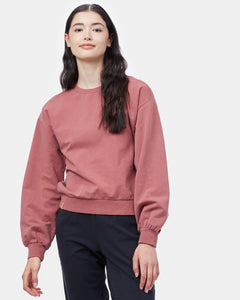 French Terry Balloon Sleeve Crew-2