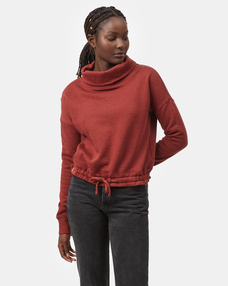 Speckled Cowl Neck Fleece-2