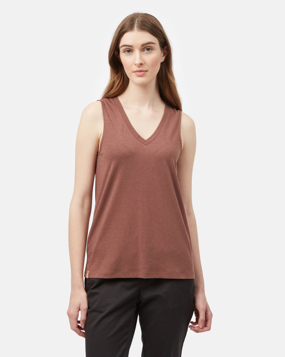 TreeBlend V-Neck Tank-1