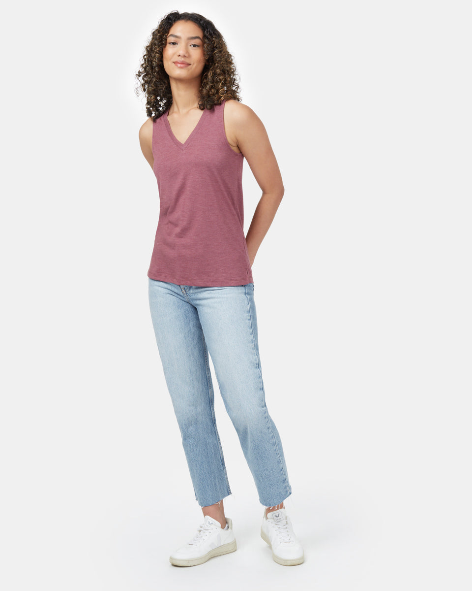 TreeBlend V-Neck Tank-1