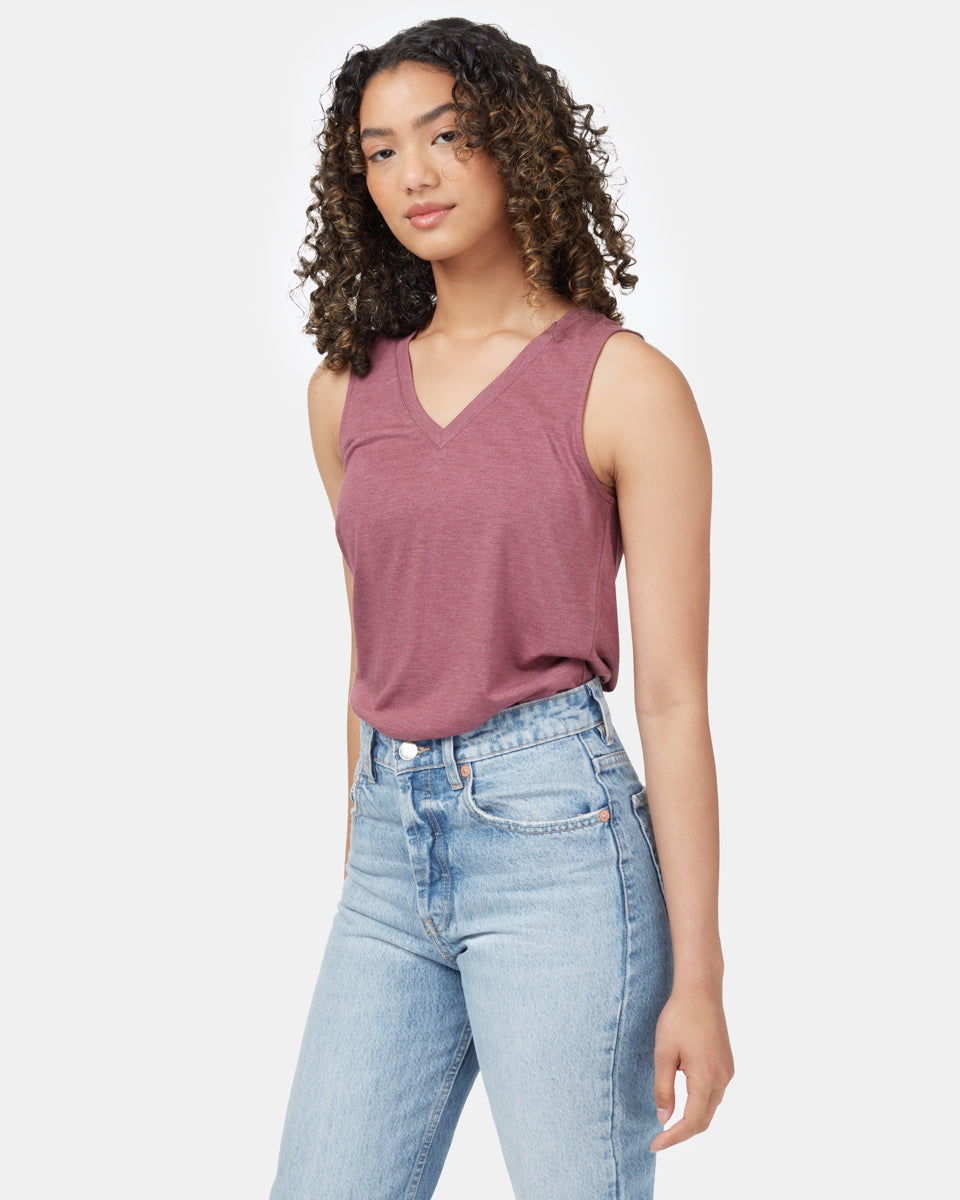 TreeBlend V-Neck Tank-2