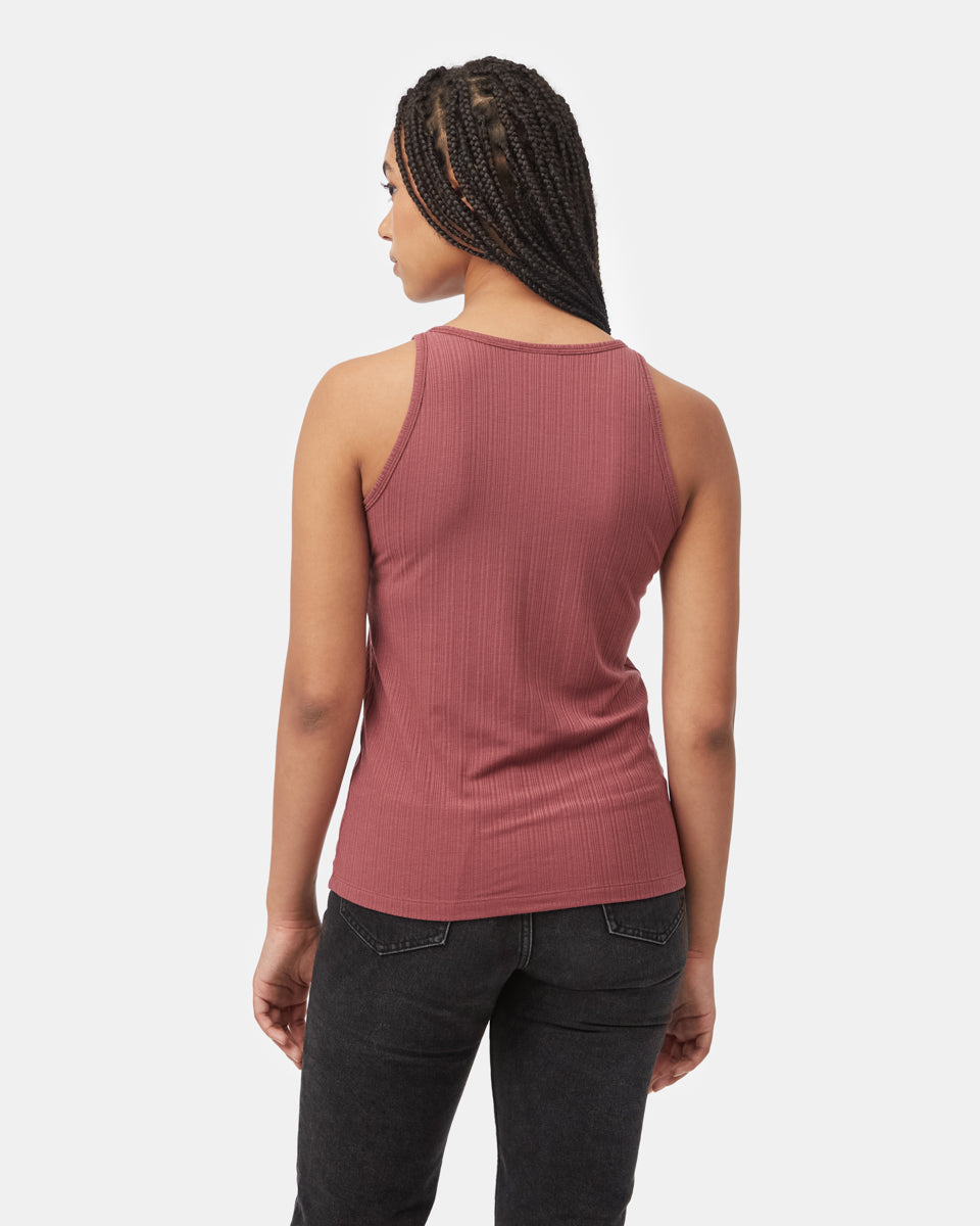Ribbed High Neck Tank-3