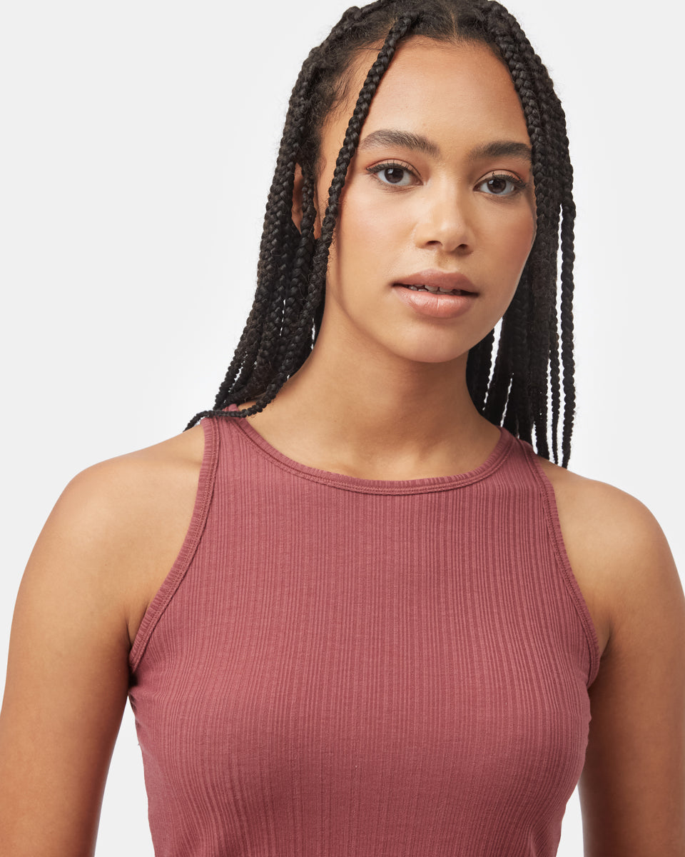 Ribbed High Neck Tank-4