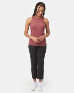 Ribbed High Neck Tank-2