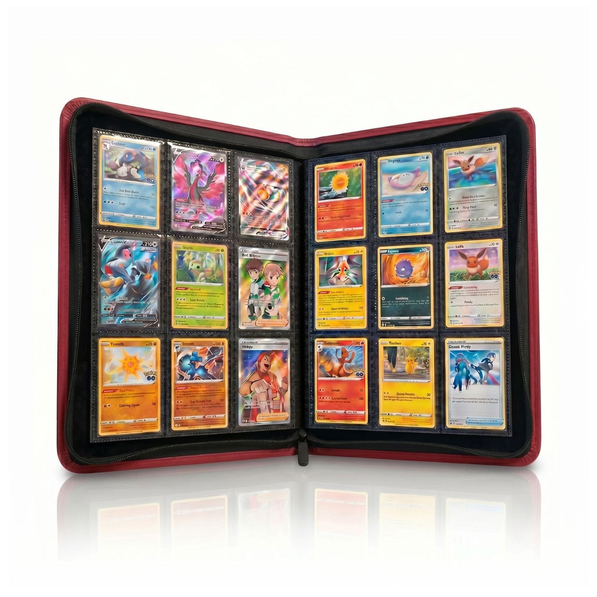 EVORETRO 9-Pocket Zip-Up Trading Card Zipper Binder for 360 cards-41