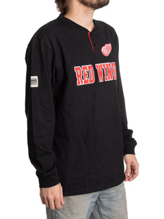 NHL Detroit Red Wings Long Sleeve Henley-5