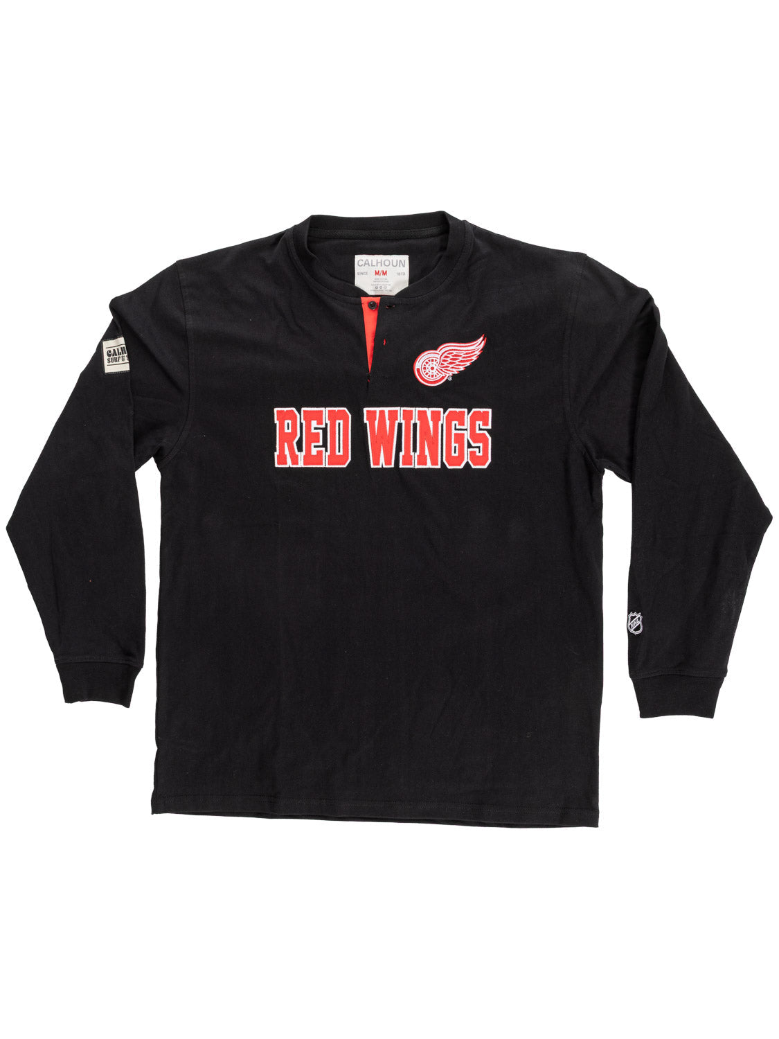 NHL Detroit Red Wings Long Sleeve Henley-4