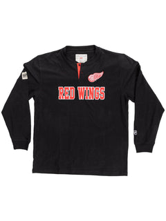 NHL Detroit Red Wings Long Sleeve Henley-4