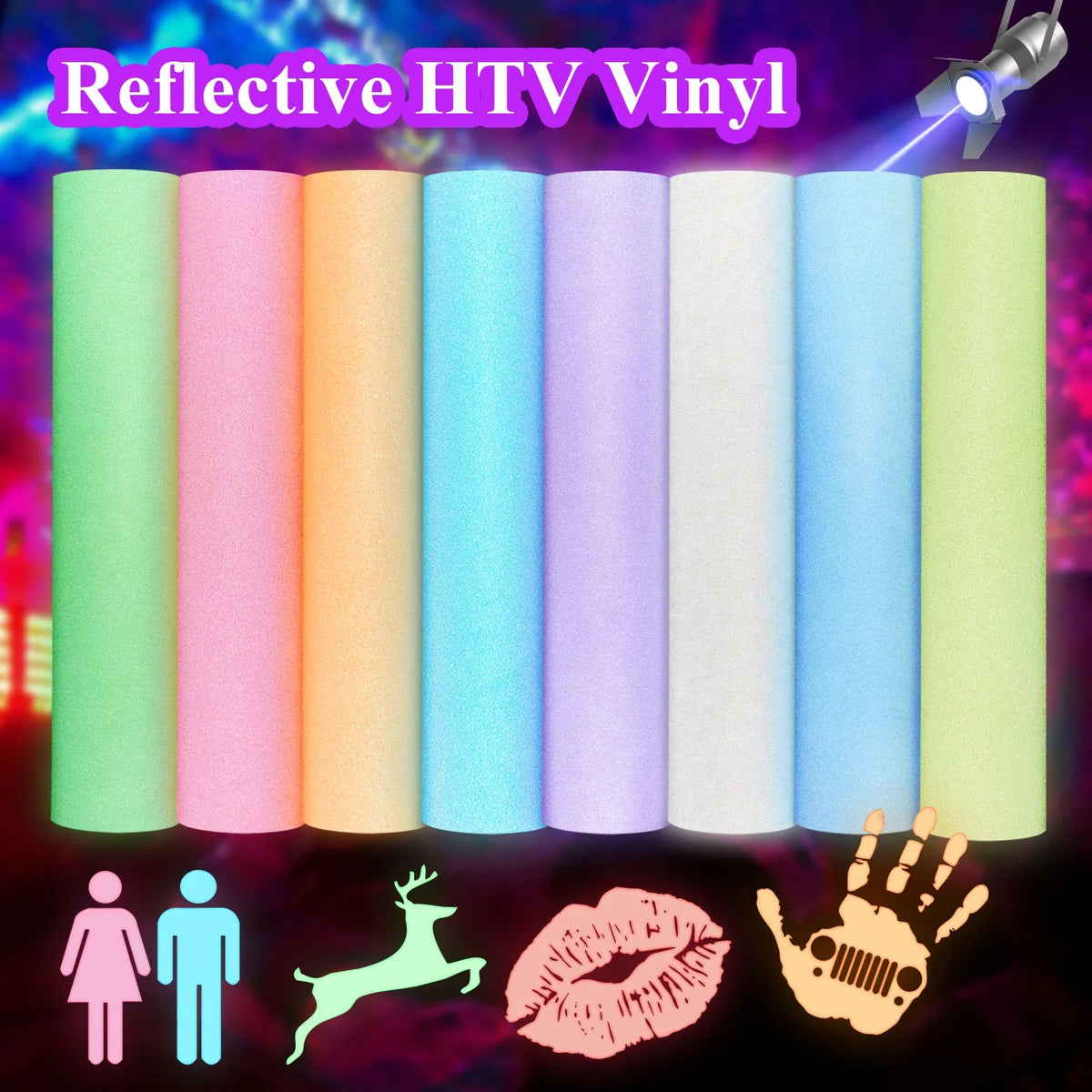 Teckwrap Reflective HTV- Pure Red | Fashionable & Durable HTV for T-Shirts & Costumes-2