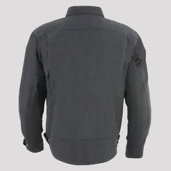 Milwaukee Leather Men's Black Armored Biker Shirt with Reinforced Fibers-5