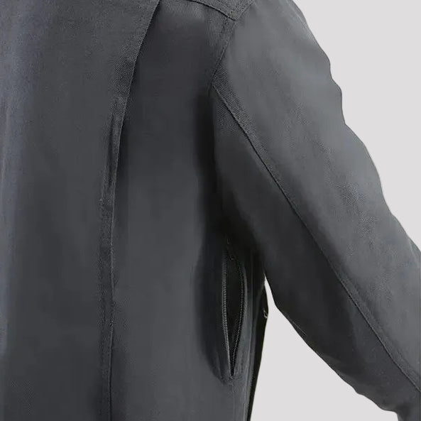 Milwaukee Leather Men's Black Armored Biker Shirt with Reinforced Fibers-6