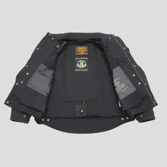 Milwaukee Leather Men's Black Armored Biker Shirt with Reinforced Fibers-7
