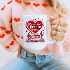 Romance Reader Motel Ceramic Mug | Bookish-1