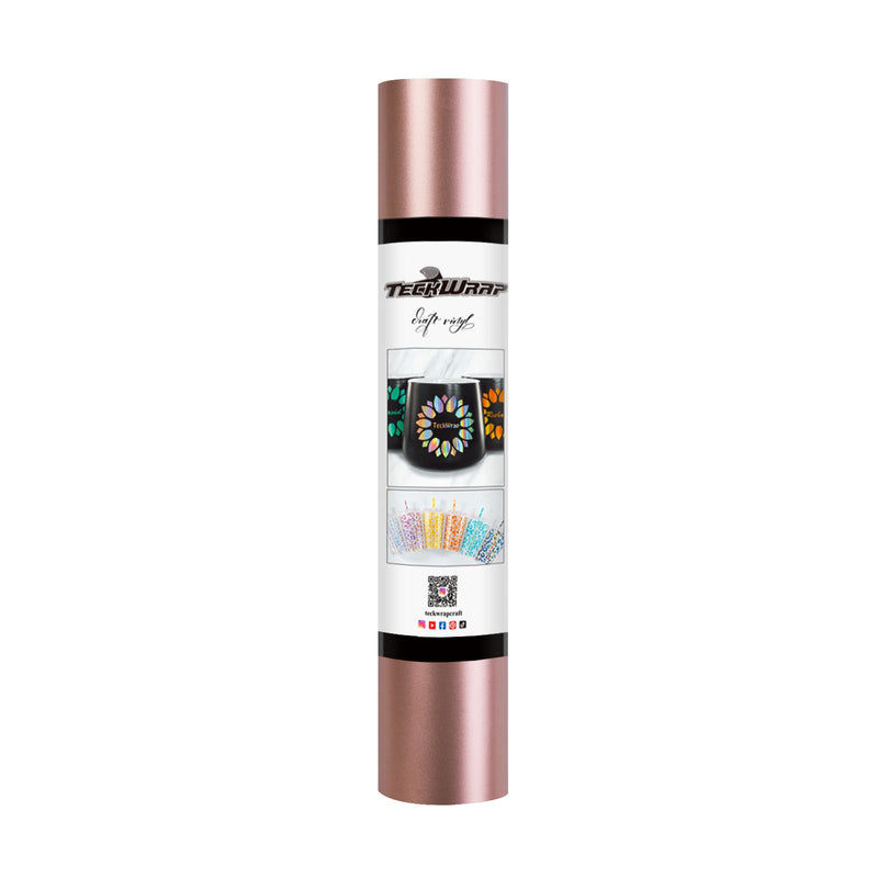 TeckWrap Craft Metallic Satin Chrome Vinyl -Rose Gold | Ideal for Wall Decals, Signage, Auto Graphics, and More!-1