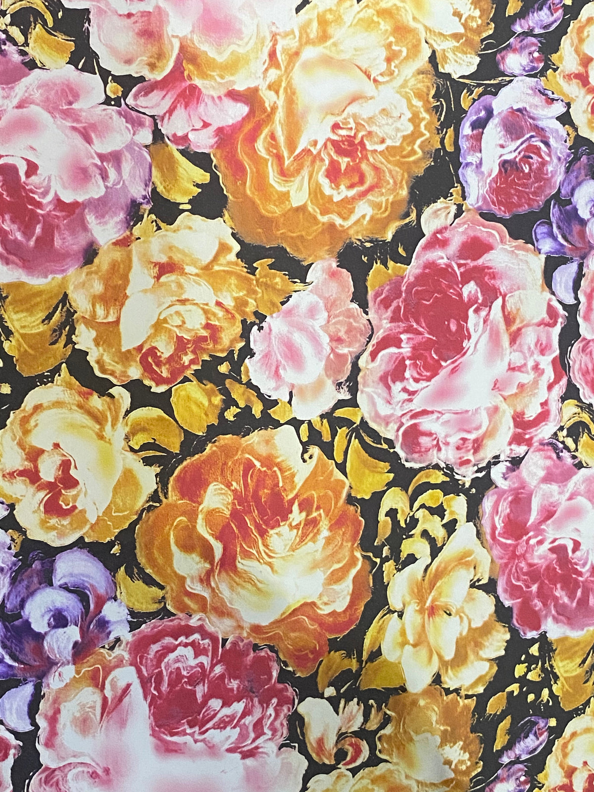 Craft HTV Roses Patterned Gold Heat Transfer Vinyl (Comes with Protective Film or Liner)-1