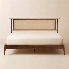 Ruby Natural Rattan Bed Frame-1